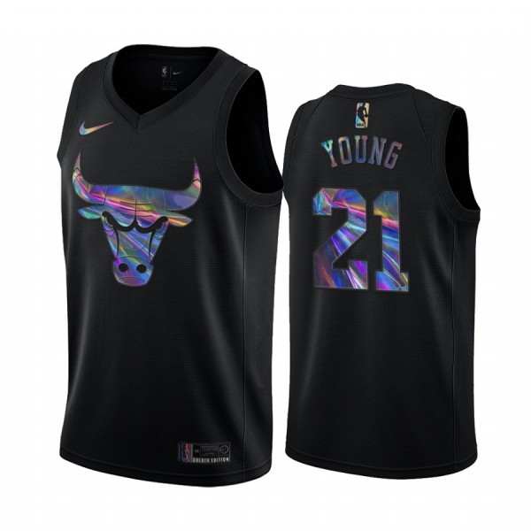 NBA Chicago Bulls Trikot Thaddeus Young 21 Iridescent HWC Collection Swingman - Herren